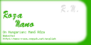 roza mano business card